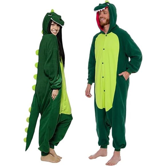 Funziez! Dinosaur Unisex Onesie T Rex Halloween Costume Cosplay Suit Size XS - Picture 1 of 6